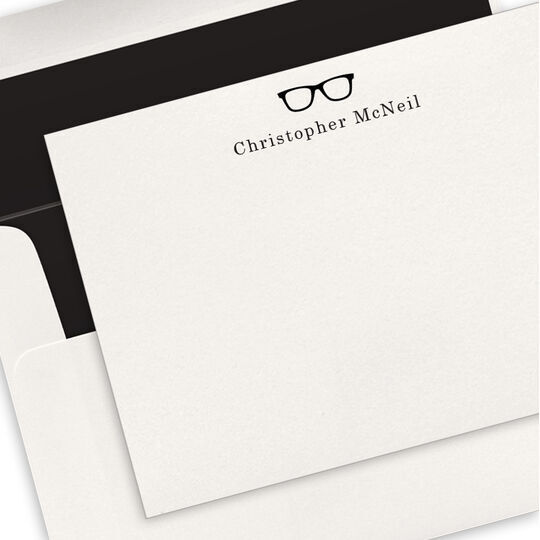 Eyeglasses Letterpress Flat Note Cards